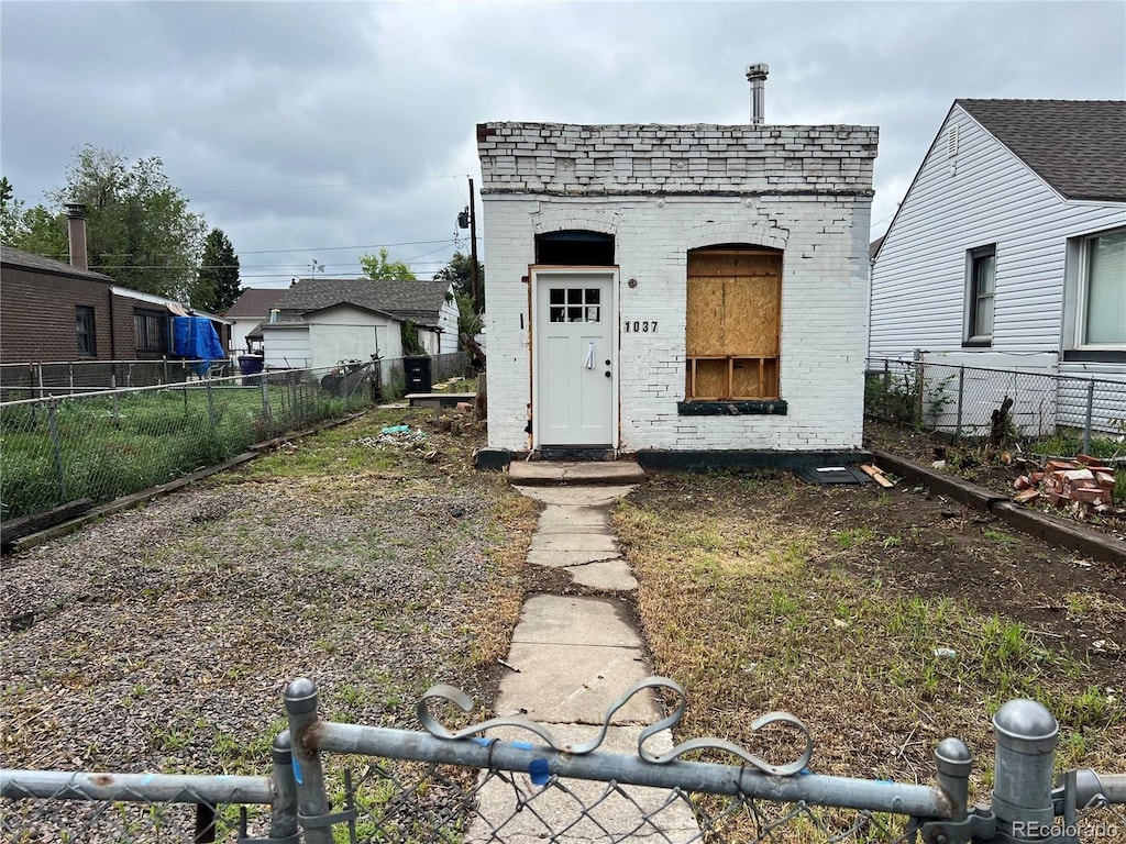 1037 Hazel Ct, Denver, CO 80204 - view of front of property with brick siding