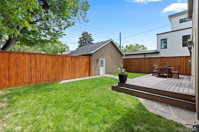 1366 S Vine St, Denver, CO 80210 - view of yard featuring a deck