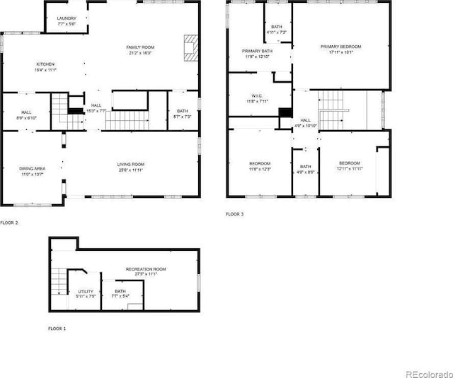 1366 S Vine St, Denver, CO 80210 - view of floor plan / room layout