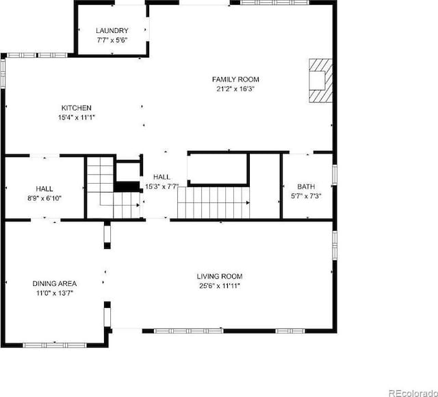 1366 S Vine St, Denver, CO 80210 - view of home floor plan