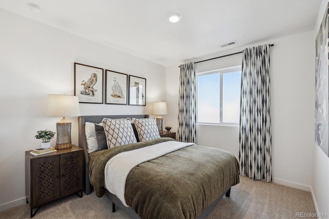 bedroom with carpet floors