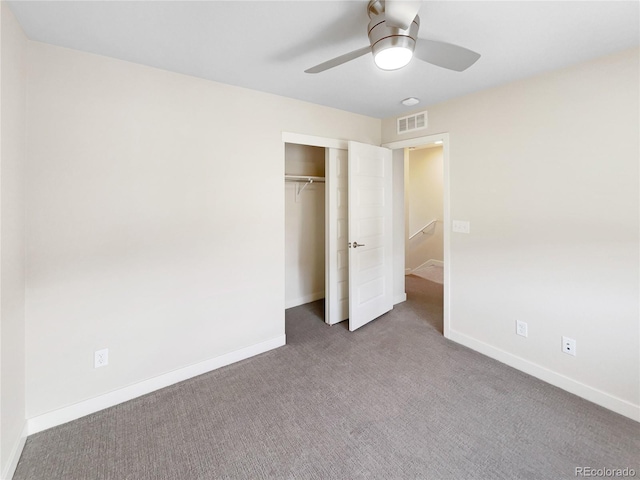 11267 Central Ct, Broomfield, CO 80021 - unfurnished bedroom with carpet, a closet, and a ceiling fan