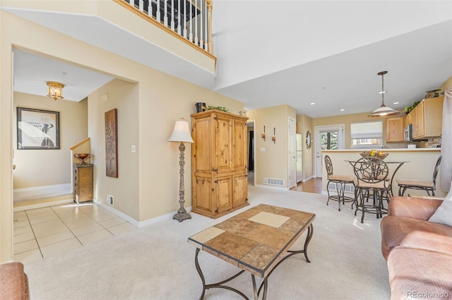 view of carpeted living room