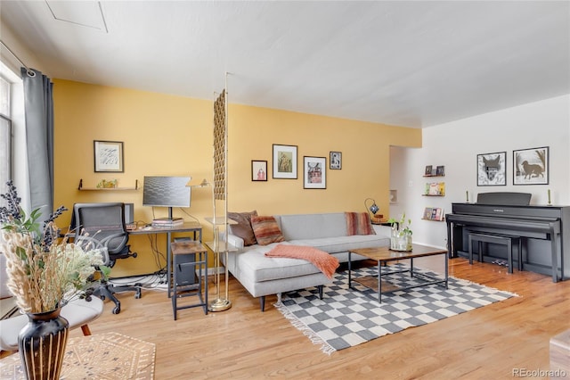living room featuring wood finished floors