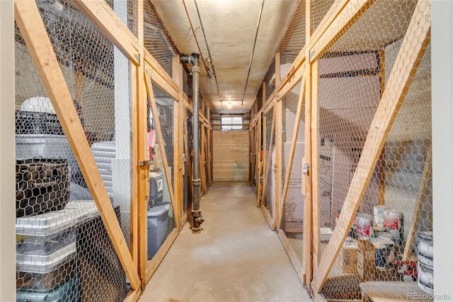 view of storage area