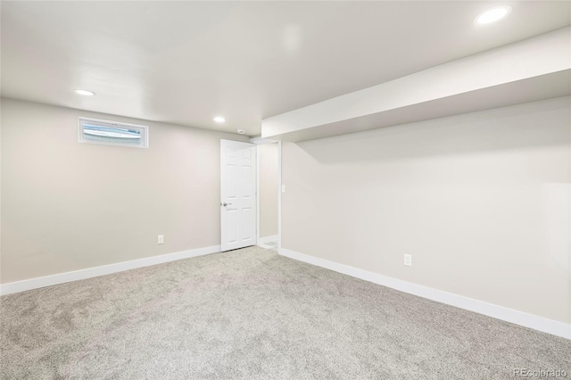 235 S 8th Ave, Brighton, CO 80601 - basement with recessed lighting, carpet flooring, and baseboards