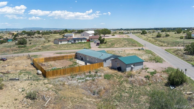 bird's eye view featuring a rural view