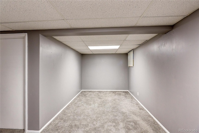 2829 S Xanadu Way, Aurora, CO 80014 - finished basement with a paneled ceiling and carpet flooring