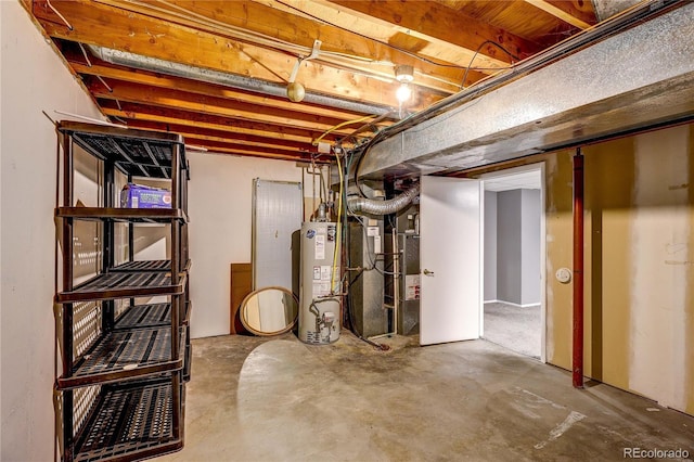2829 S Xanadu Way, Aurora, CO 80014 - unfinished below grade area with gas water heater and heating unit