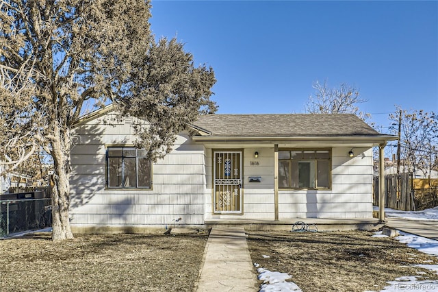 view of bungalow-style home