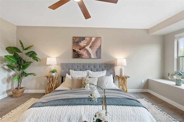 239 W Jamison Ct, Littleton, CO 80120 - bedroom featuring carpet, baseboards, and a ceiling fan