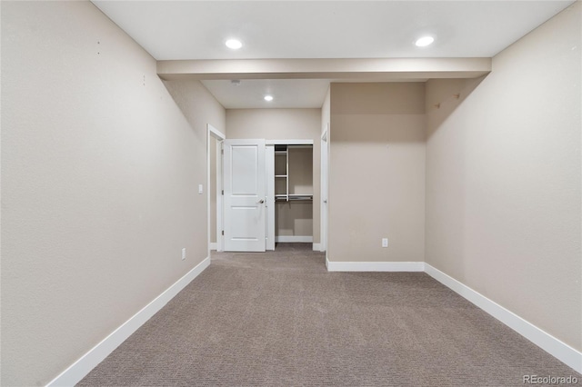 239 W Jamison Ct, Littleton, CO 80120 - unfurnished bedroom with carpet, baseboards, recessed lighting, and a closet