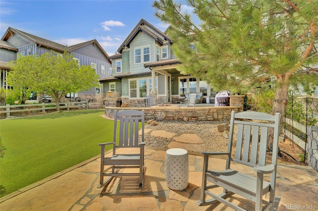 view of patio / terrace with fence