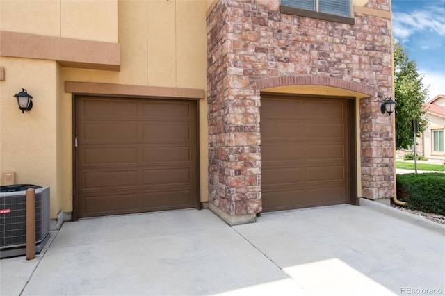 garage featuring central AC