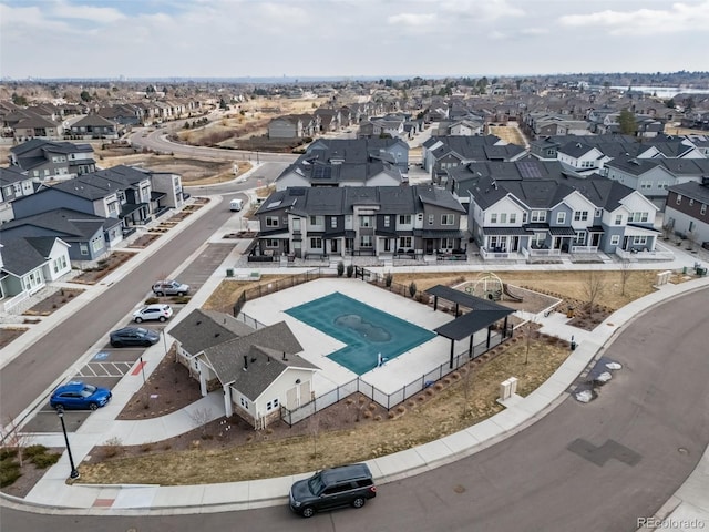 drone / aerial view featuring a residential view