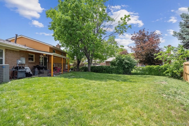 3625 E 128th Pl, Thornton, CO 80241 - view of yard with a patio and central AC unit