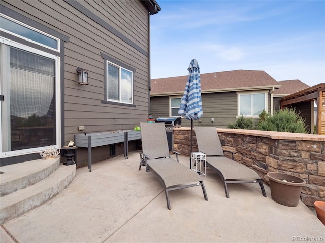 view of patio with grilling area