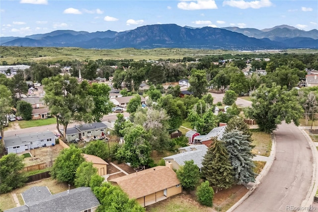 134 Hayes Dr, Colorado Springs, CO 80911 - aerial view of residential area featuring mountains