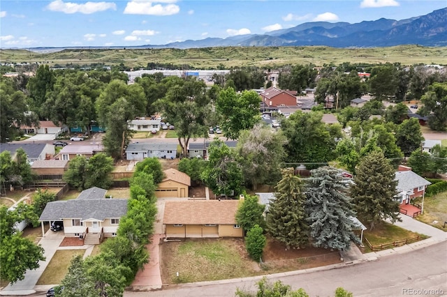 134 Hayes Dr, Colorado Springs, CO 80911 - aerial view of residential area featuring a mountain backdrop
