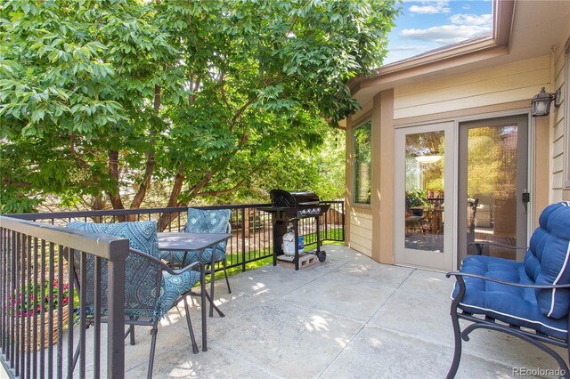 view of patio / terrace featuring grilling area