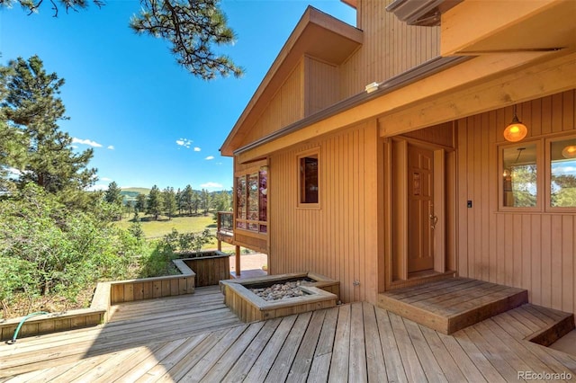 view of wooden deck