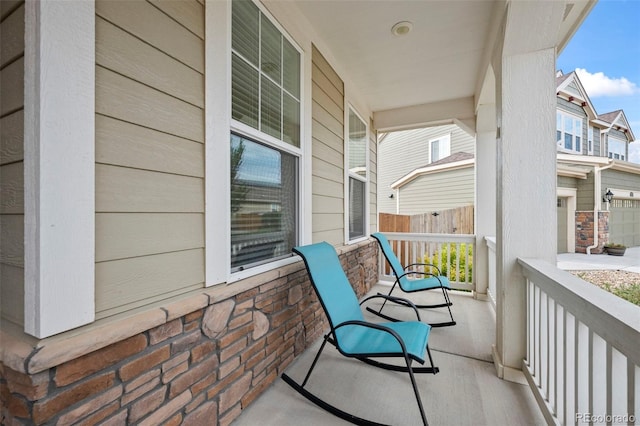 balcony with a porch