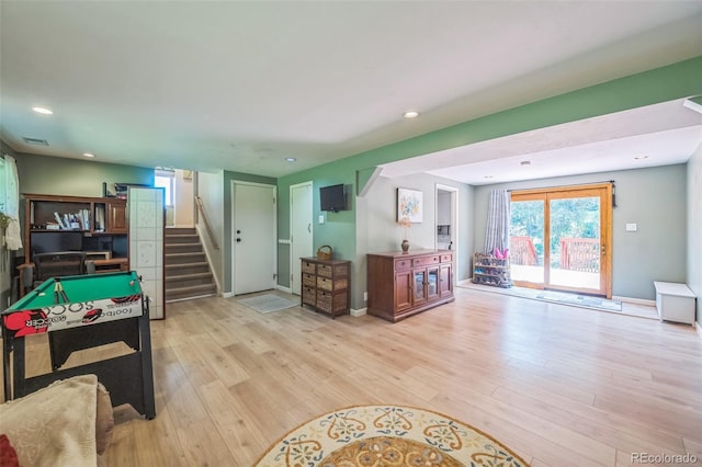 570 Columbine Ave, Golden, CO 80401 - playroom featuring light wood-type flooring and recessed lighting