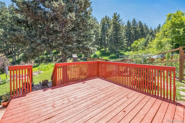 570 Columbine Ave, Golden, CO 80401 - wooden terrace with a lawn
