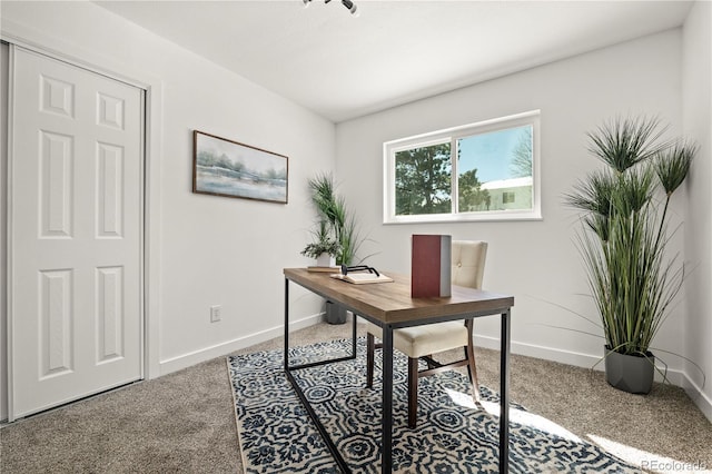 view of carpeted office