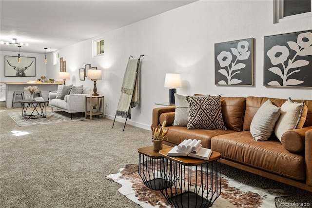 view of carpeted living room