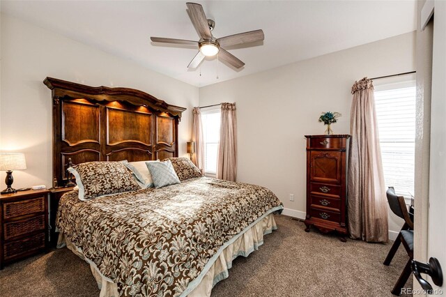 4820 S County Road 137, Bennett, CO 80102 - carpeted bedroom with baseboards and a ceiling fan