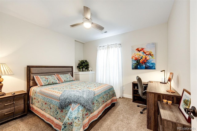 4820 S County Road 137, Bennett, CO 80102 - carpeted bedroom with a desk and ceiling fan