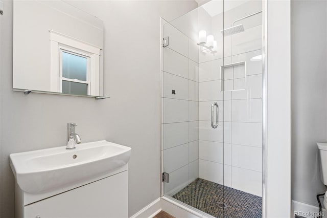 269 Delaware St, Denver, CO 80223 - full bath with a shower stall and vanity