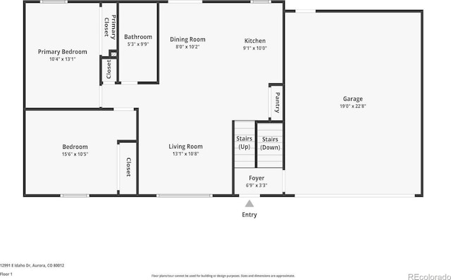 12991 E Idaho Dr, Aurora, CO 80012 - floor plan / room layout