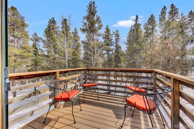 view of wooden terrace