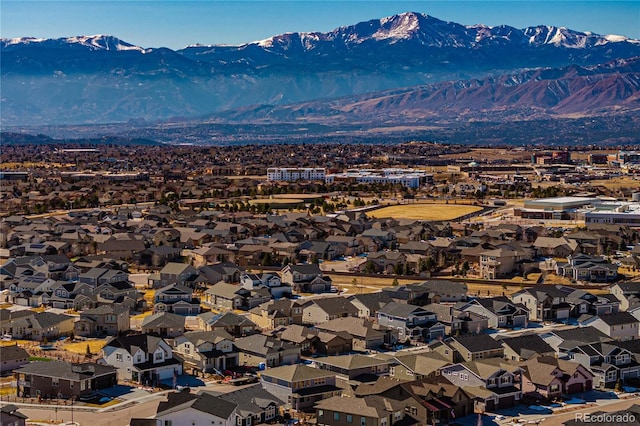 mountain view featuring a residential view