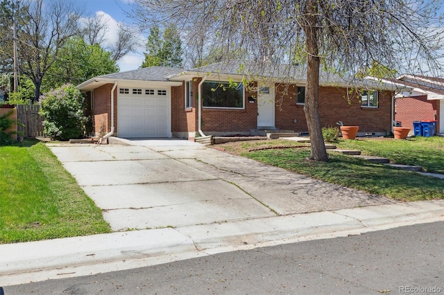 269 Beryl Way, Broomfield, CO 80020 - ranch-style house featuring brick siding, an attached garage, and concrete driveway