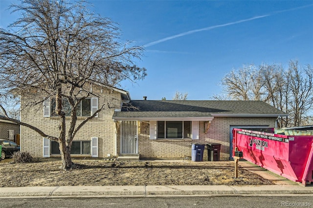 view of split level home