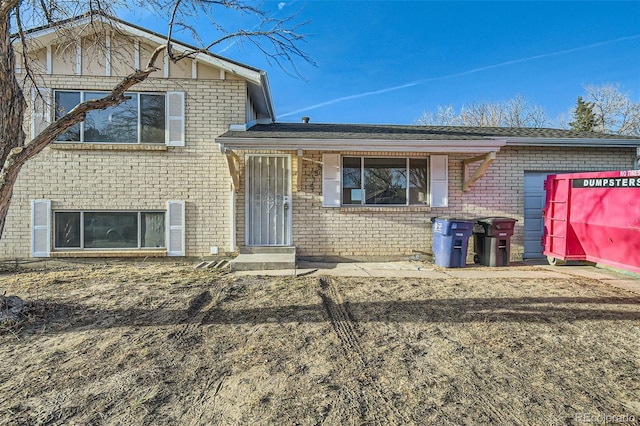 view of split level home