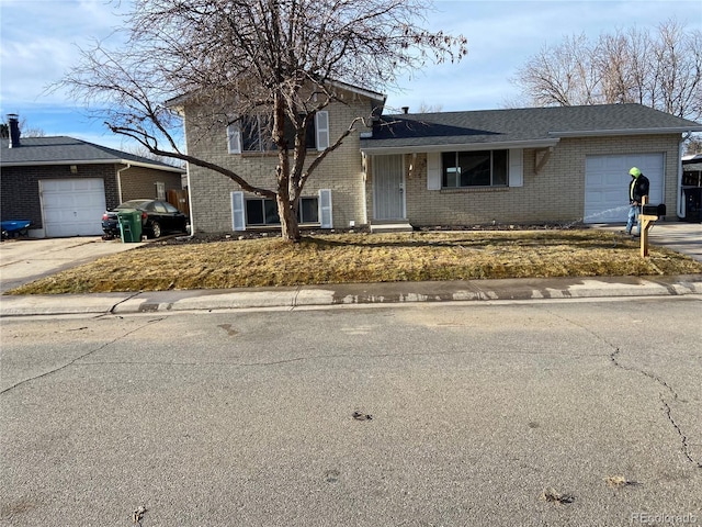 tri-level home with a garage