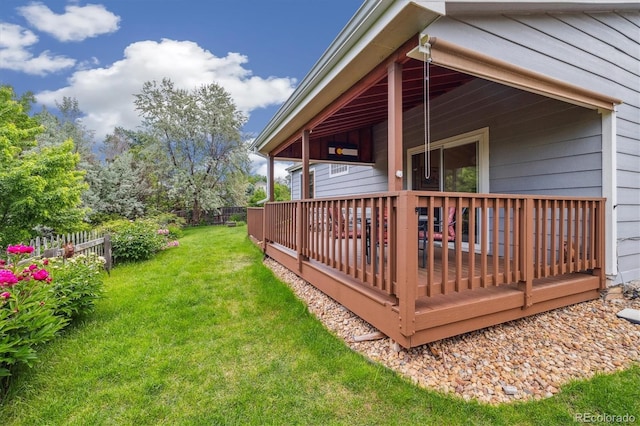 11030 Glacier Park Cir, Parker, CO 80138 - view of yard featuring a wooden deck