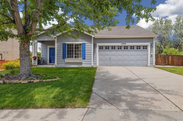 11030 Glacier Park Cir, Parker, CO 80138 - single story home with concrete driveway and a garage
