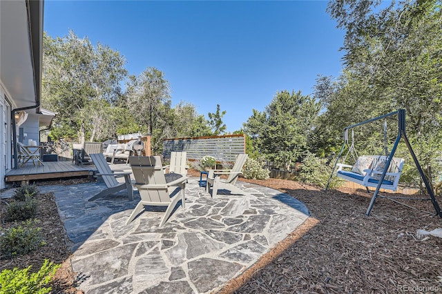 view of patio / terrace with a deck