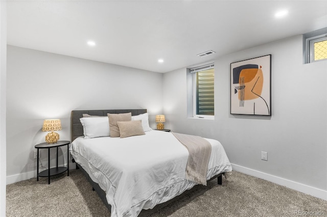 1220 Ash St, Denver, CO 80220 - carpeted bedroom with visible vents, baseboards, and recessed lighting