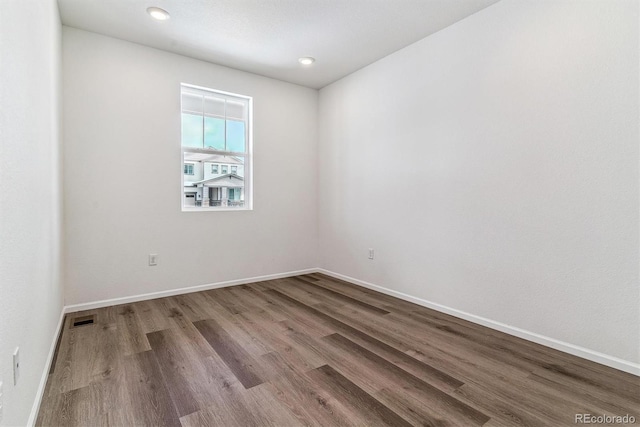 empty room featuring light hardwood / wood-style flooring