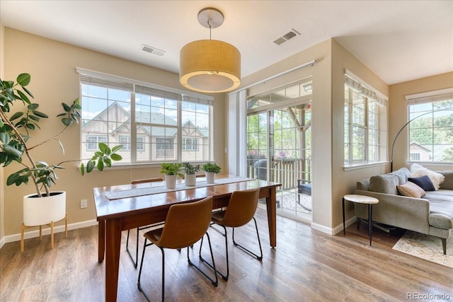 31112 Black Eagle Dr Unit 101, Evergreen, CO 80439 - dining area with wood finished floors and baseboards