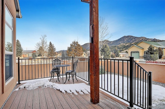 27665 County Road 313 Unit 11, Buena Vista, CO 81211 - wooden deck featuring a mountain view