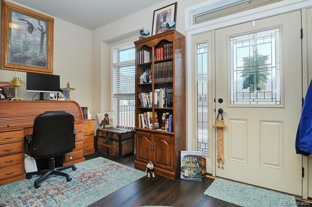 27665 County Road 313 Unit 11, Buena Vista, CO 81211 - office area with dark wood-style floors
