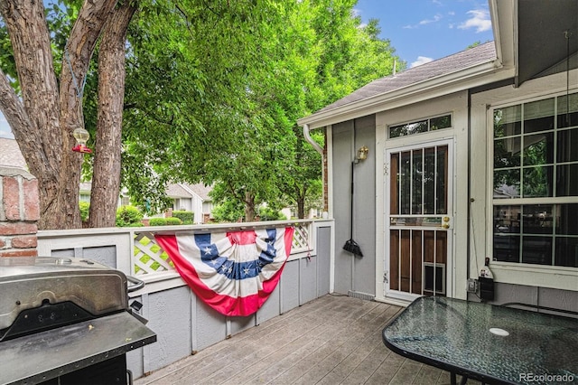 2992 W Long Dr Unit A, Littleton, CO 80120 - wooden deck featuring grilling area