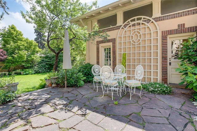 199 Lafayette St, Denver, CO 80218 - view of patio featuring outdoor dining space
